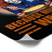 キング殺人は間違ったおもしろいハロウィン ポスター (角)