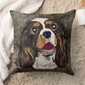 キング熱狂する・チャールズカバリエ絵を描ハンド クッション (ブランケット)