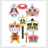 キング王室のクイーンクラウンズのスキャップターズマンガートクリップアート シール (シート)