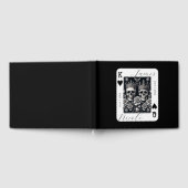 キング王室の&クイーンハートスカル&バラ ゲストブック (全面)