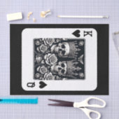 キング王室の&クイーンハートスカル&バラ 薄葉紙 (クラフト)