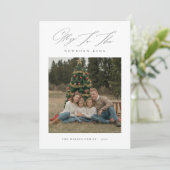 キング生まれたばかりの家族への栄光クリスマス写真 シーズンカード (スタンド正面)