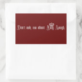 キング笑い 長方形シール (バッグ)