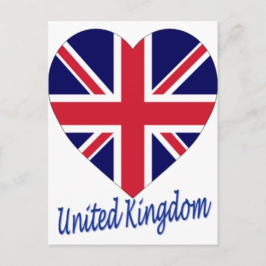 キング統一されたダム国旗ハート ポストカード (正面)
