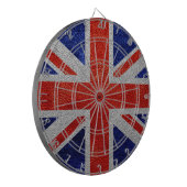 キング統一されたダム国旗ヴィンテージ ダーツボード (正面左)