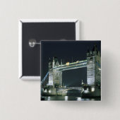 キング統一されたダム、イギリス、ロンドン、タワーブリッジ。 缶バッジ (正面&裏面)