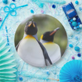 キング誇りを持ったペンギン写真 ペーパープレート (パーティー)