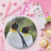 キング誇りを持ったペンギン写真 ペーパープレート (パーティー)