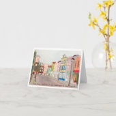 "キング通り、チャールストン、SC"グリーティングカード カード (黄色い花)