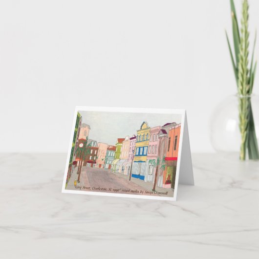 "キング通り、チャールストン、SC"グリーティングカード カード (正面)