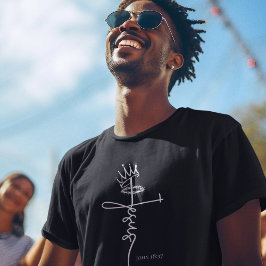 キング・イエズス・クリスチャン・メンズ・ショート・スリーブ・ダーク Tシャツ