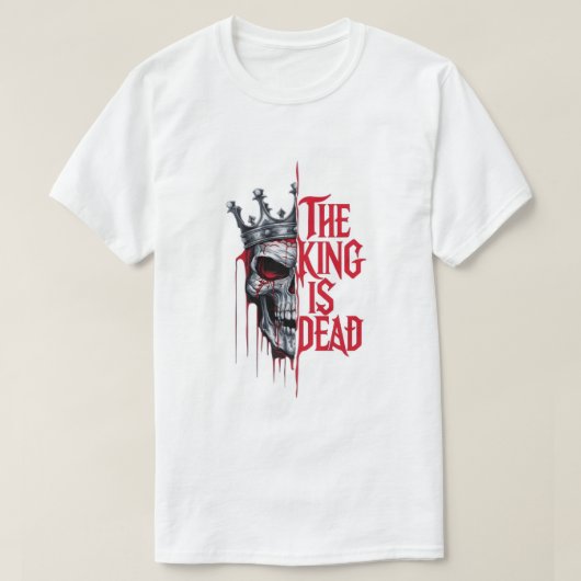 キング・イズ・デッド・スカル Tシャツ (デザイン正面)