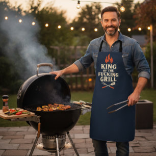 キング・オブ・グリル おもしろいBBQエプロン メンズ エプロン