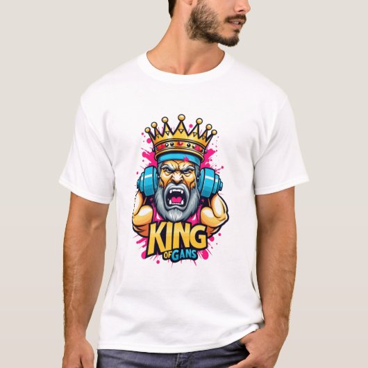 キング・オブ・ゲイン – メンズジムトレーニングTシャツ Tシャツ (正面)