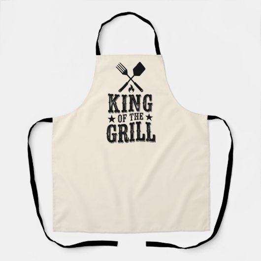 キング・オブ・ザ・グリル パーソナライズドBBQマスター エプロン (正面)
