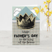 キング・オブ・ザ・ハウス父の日のカード カード (黄色い花)