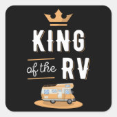 キング・オブ・ザ・RVファーザーズデイモーターホームギフト スクエアシール (正面)