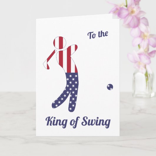 キング・オブ・スイング |アメリカ国旗 |父の日 カード (蘭)