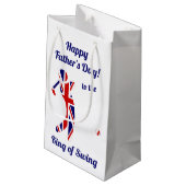 キング・オブ・スイング – ユニオン・ジャック・フラッグ・ゴルファー父の日 スモールペーパーバッグ (裏面アングル)