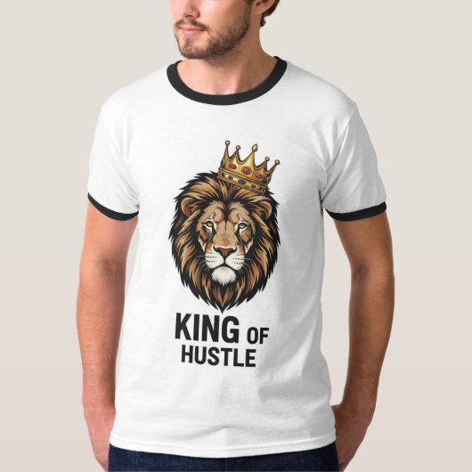 キング・オブ・ハッスル - ライオンクラウンTシャツ Tシャツ (正面)