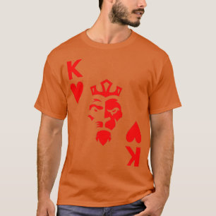 キング・オブ・ハートトランプのポーカーカードライオンキングオブザギャンブラー Tシャツ