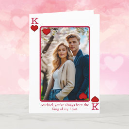 キング・オブ・ハート写真カスタム文字バレンタインデー シーズンカード