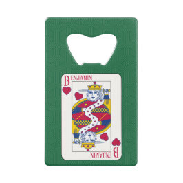 キング・オブ・ハート名前をカスタムする遊ズ クレジットカード栓抜き