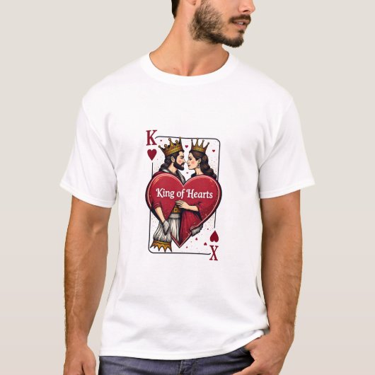 キング・オブ・ハート王室の – ラブデザイン Tシャツ (正面)