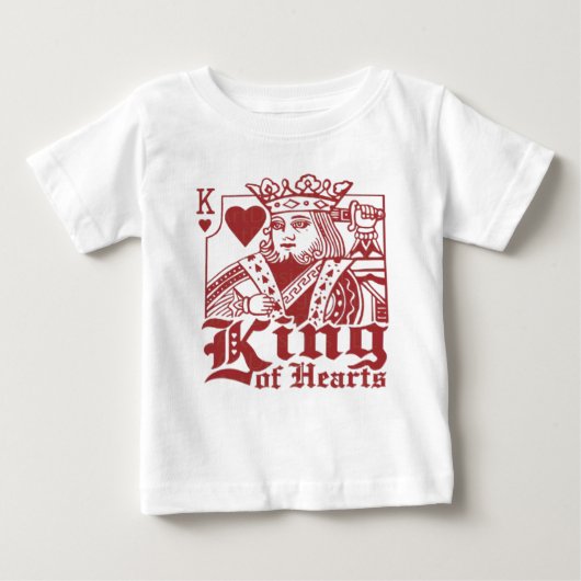 キング・オブ・ハート遊・カード・バレンタイン ベビーTシャツ (正面)