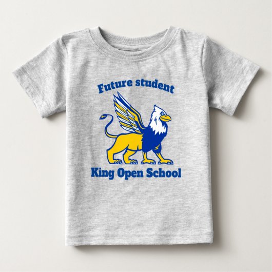 キング・オープンの未来の学生 ベビーTシャツ (正面)