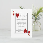 キング/クイーンのトランプの感謝カード サンキューカード (スタンド正面)