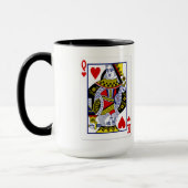 キング&クイーンの混合-スピリテッド遊カード2枚 マグカップ (左)
