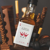 キング&クイーンオブカジノハートトランプのポーカーカード結婚ズ リキュールボトルラベル