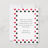 キング&クイーンオブカジノハートトランプのポーカーカード サンキューカード (裏面)