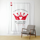 キング&クイーンオブカジノハートトランプのポーカーカード タペストリー (インサイチュ)