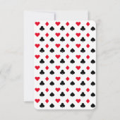 キング&クイーンオブカジノハートトランプのポーカーカードRSVP 出欠カード (裏面)