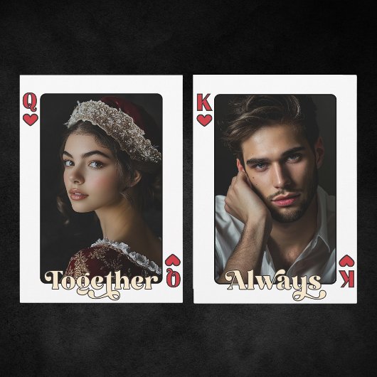 キング&クイーンカスタムカップル写真バレンタインデー シーズンカード