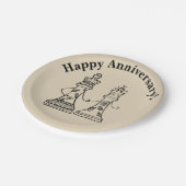 キング&クイーンチェス姿結婚ズ紙プレート ペーパープレート (アングル)