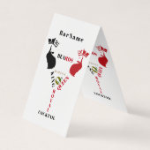 キング&クイーンビアズカクテル王室のメニュー 名刺 (正面)