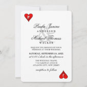 キング&クイーンブラック、レッド&金ゴールドベガス 招待状 (裏面)