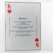 キング&クイーン遊オブハートズ結婚カジノ 三つ折り招待状 (内部最初)