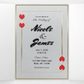 キング&クイーン遊オブハートズ結婚カジノ 三つ折り招待状 (内部中)