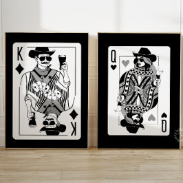 キング&クイーン・オブ・ハート・ウォールアートセット