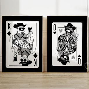 キング&クイーン・オブ・ハート・ウォールアートセット