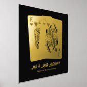 キング クイーン トランプ 結婚記念日 新婚祝い ギフト 箔ポスター (レイダウン)