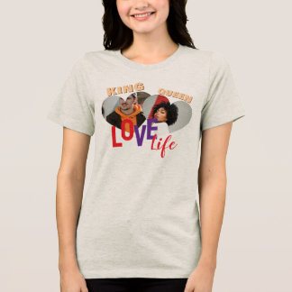 キング&クイーン ラブ ライフ ロマンティック 女性用 トライブレンドTシャツ
