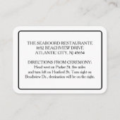 キング&クイーン – 3.5 x 2.5ウェディングレセプションカード エンクロージャーカード (裏面)