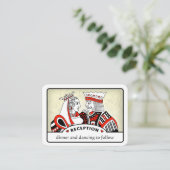 キング&クイーン – 3.5 x 2.5ウェディングレセプションカード エンクロージャーカード (スタンド正面)