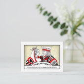 キング&クイーン – 3.5 x 2.5ウェディングレセプションカード エンクロージャーカード (スタンド正面)