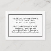 キング&クイーン – 3.5 x 2.5ウェディングレセプションカード エンクロージャーカード (裏面)